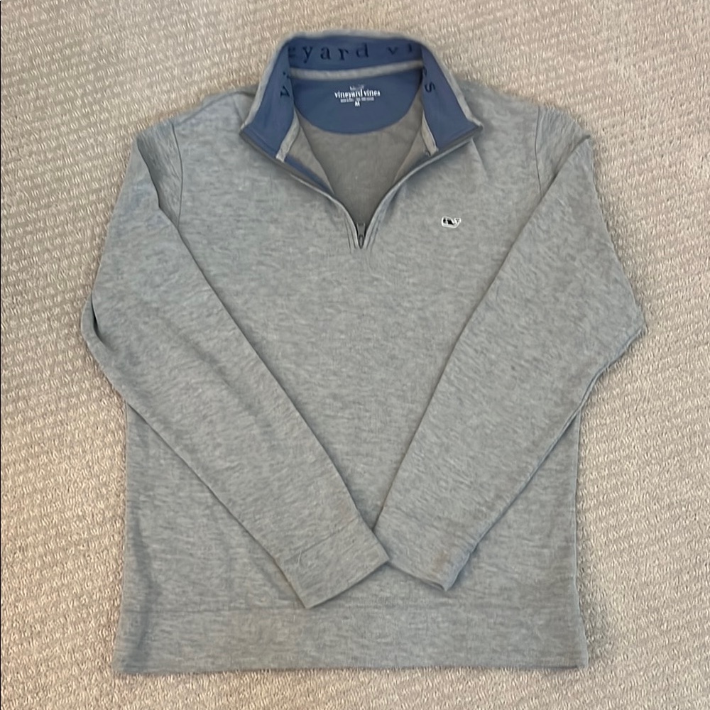 Vineyard Vines Gray Quarter-Zip Pullover